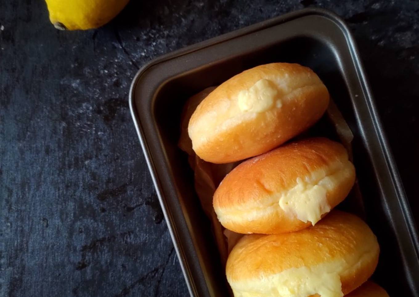 Lemon Custard Bomboloni (1x proofing, EMPUK!)