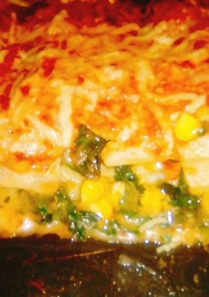Una foto de Lasagna de acelga choclo y queso 👏👏👏👌👌😉