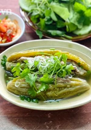 Hình của món Canh Khổ Qua Nấu Mọc.