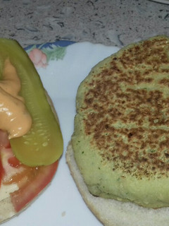 Una foto de Hamburguesa vegana