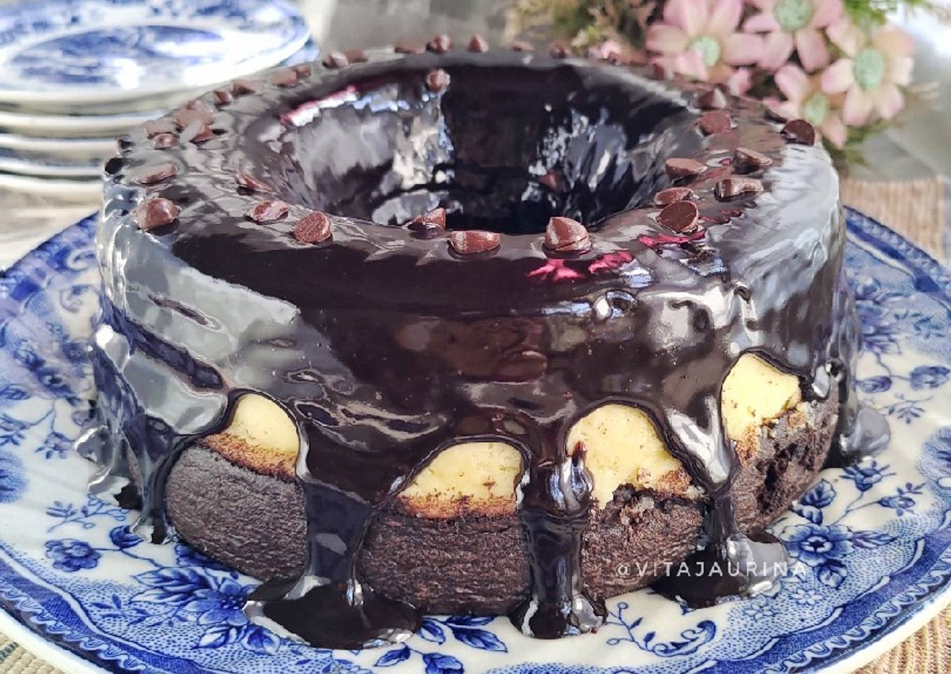 Chocolate Cheese Steamed Cake (Putih telur/Kukus)