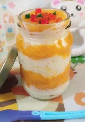 Foto resep Puding Susu Puree Mangga (Snack Mpasi 11+m)
