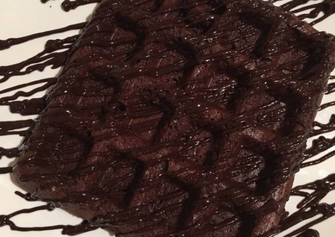 Eggless chocolate waffle