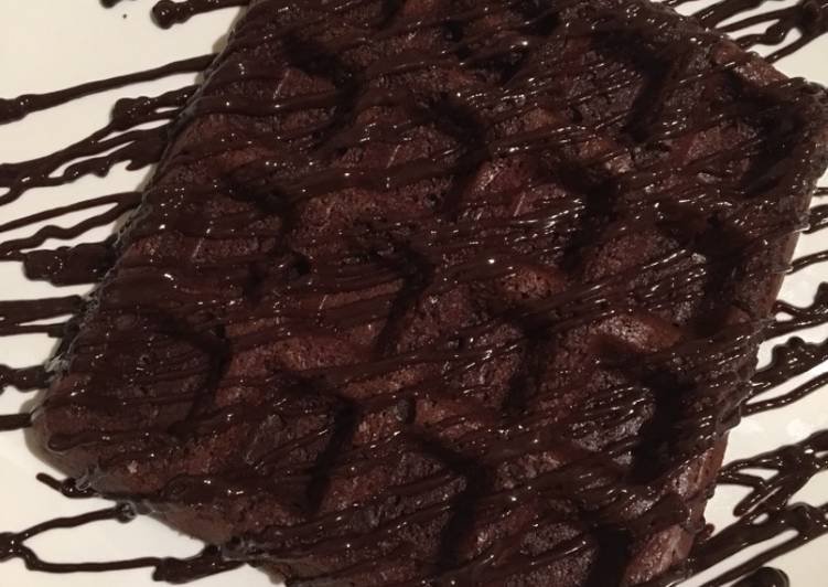 Eggless chocolate waffle