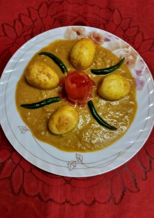 A picture of Green Chillies Egg Butter Masala.
