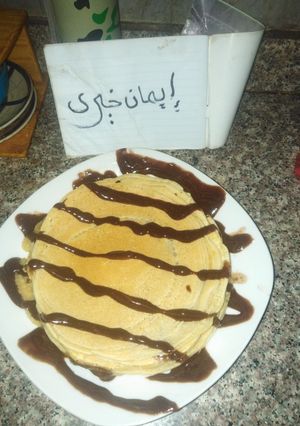 صورة لوصفة بان كيك بالشوكلاته 💘