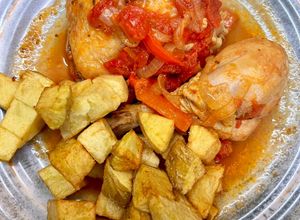 Una foto de Pollo a la portuguesa