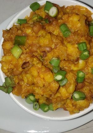 A picture of Beans&corn porridge #Abujamoms #Abjmoms.