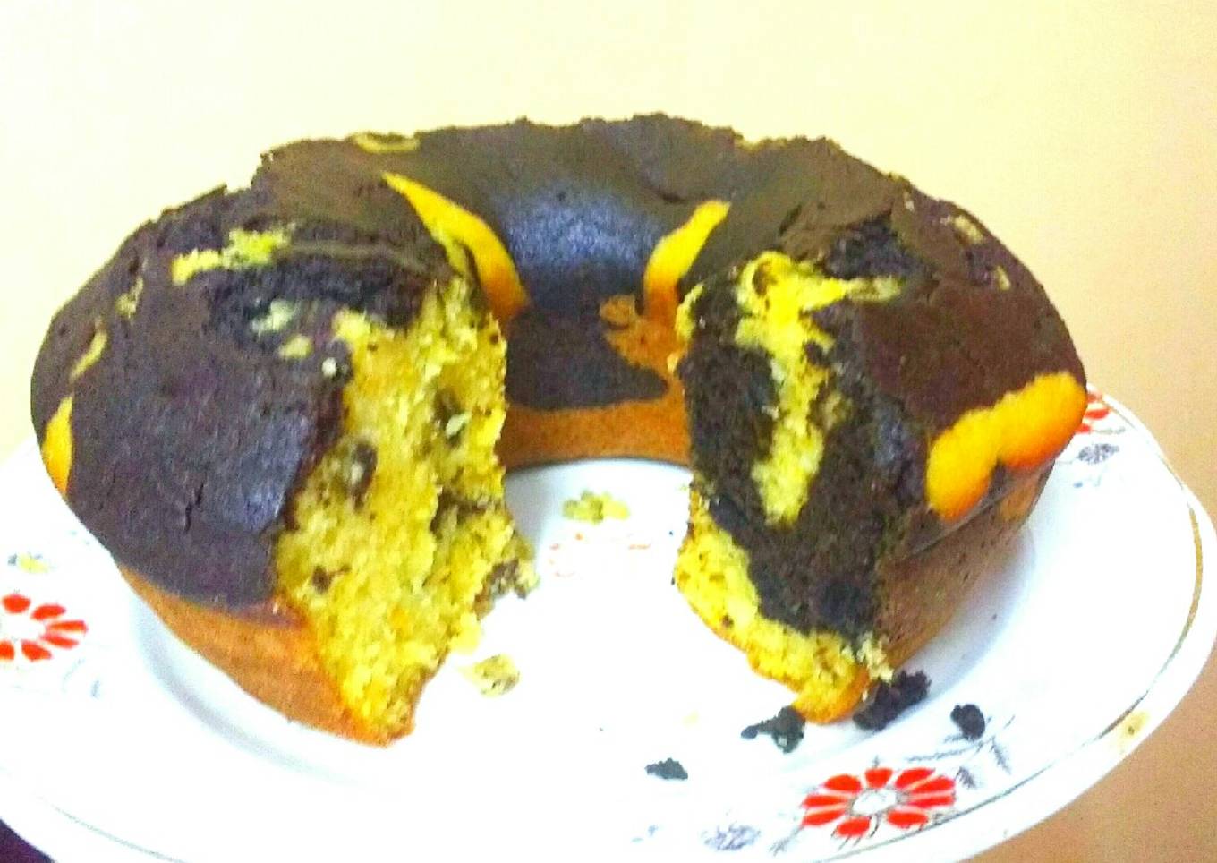 Torta marmolada de calabaza y chocolate