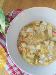 Foto resep Sup tahu telur pedas