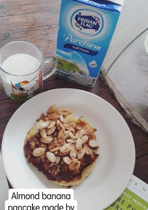 Foto resep Almond Banana Pancake