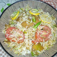 Green Potato Biryani A picture of Green Potato Biryani.