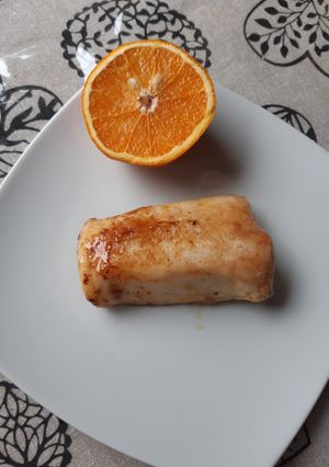 Una foto de Merluza a la naranja fácil