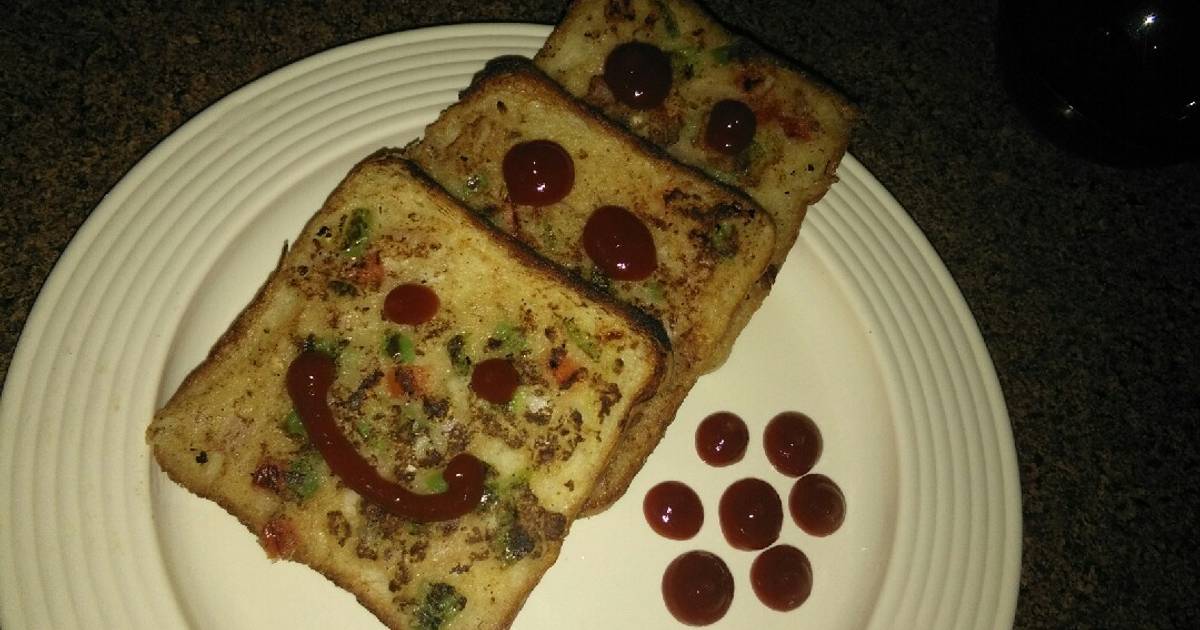 Bread Rawa (suji) Pizza Recipe by Dimple Jagga Cookpad