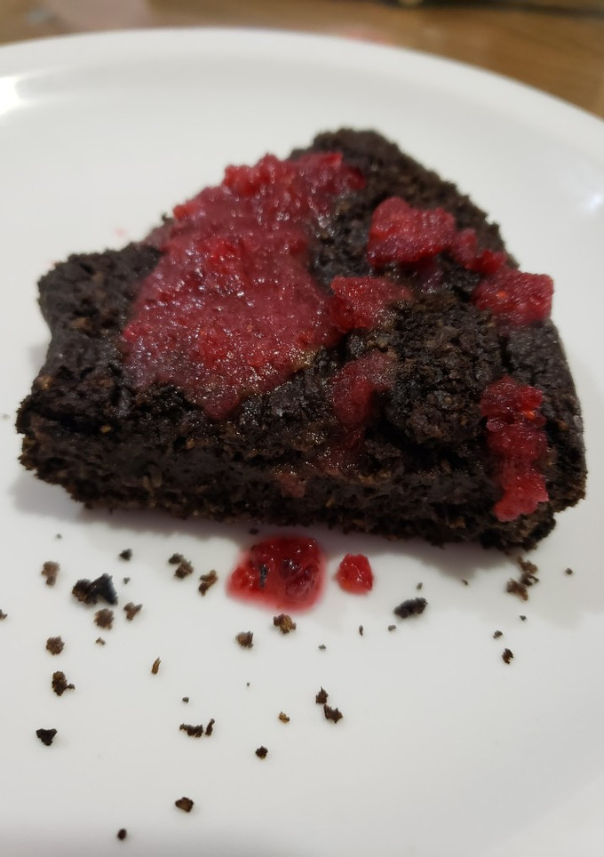Una foto de Brownie Vegano con Porotos negros
