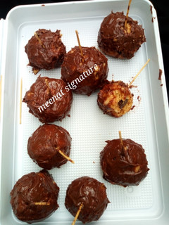 Chocolate Apple balls ainihin hoton girkin