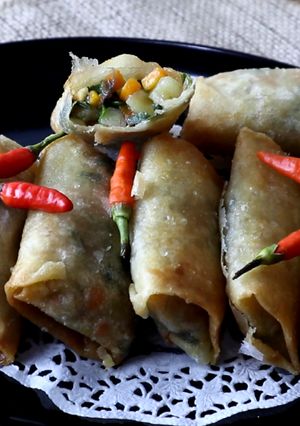 Foto resep MARTABAK LUMPIA ISI SAYUR || OLAHAN KULIT LUMPIA