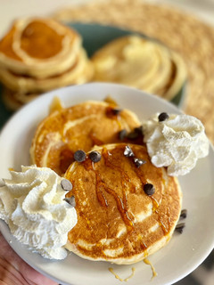 Una foto de Tortitas americanas con yogur griego en Thermomix
