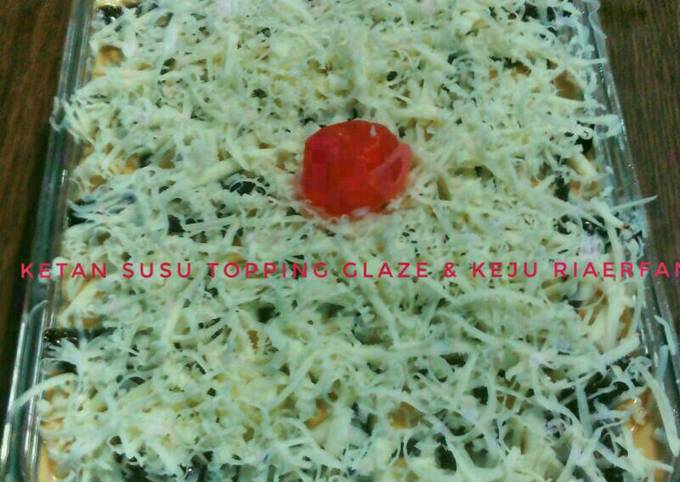 Resep Ketan Susu topping Glaze n Keju Anti Gagal