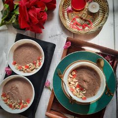 A picture of Chocolate Semolina Pudding.