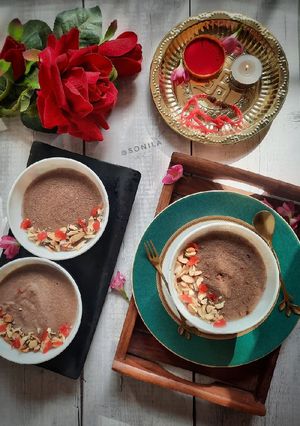A picture of Chocolate Semolina Pudding.