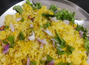 A picture of Kanda poha.