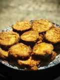 Berenjenas rebozadas rellenas de sobrasada