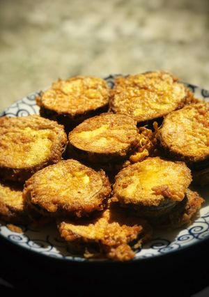 Foto principal de Berenjenas rebozadas rellenas de sobrasada