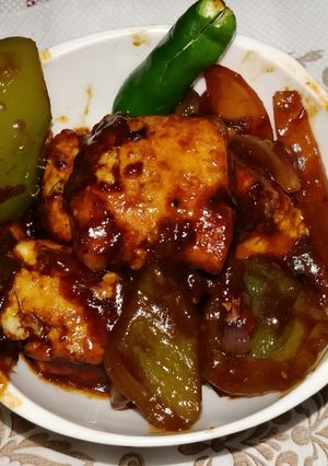 A picture of Spicy Paneer Capsicum.
