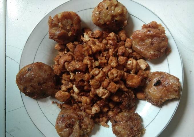 Tahu Tempe Orek Asin Manis dan Perkedel Gurih