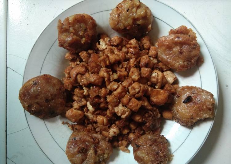 Tahu Tempe Orek Asin Manis dan Perkedel Gurih