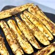 Courgettes marinées grillées au four