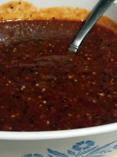 A picture of salsa roja.