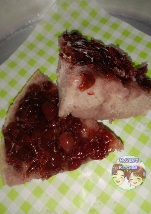 รูปของ เค้กหน้าแยมองุ่นในหม้อหุงข้าว (Grape Jam Cake in a Rice Cooker)