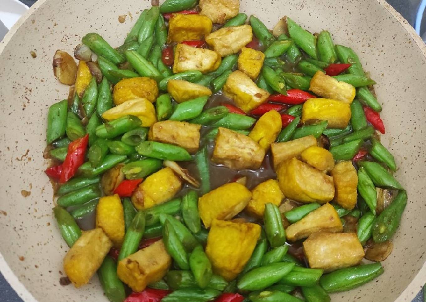 Tumis buncis tahu