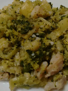 Una foto de Calabacín con bacalao y brócoli