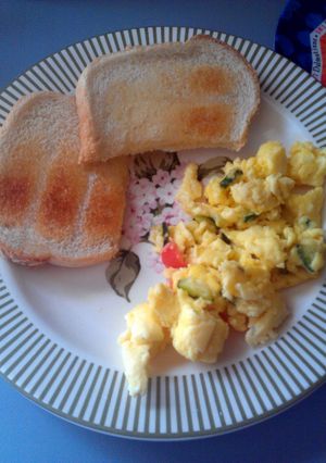 A picture of Italian scrambled eggs.