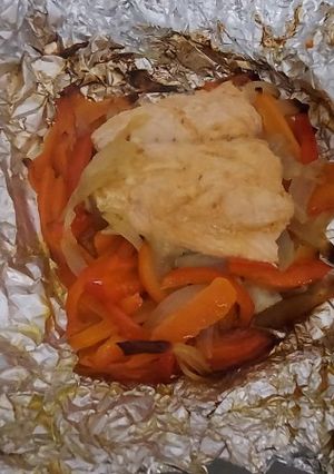 Una foto de Salmón en papillot
