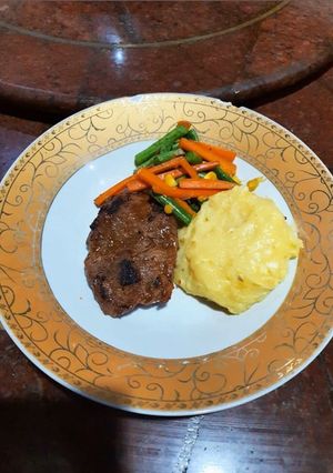 Foto resep Tumis buncis wortel sayuran untuk steak