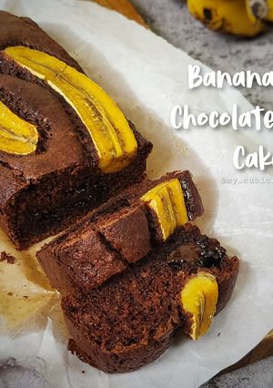 Foto resep Banana Chocolate Cake(tanpa terigu)