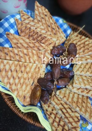 صورة لوصفة كسرة سميد و فرينة بالجلجلان