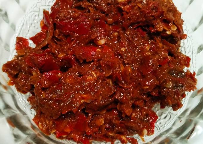 Sambal terasi mentah duo bawang