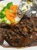 Rib Eye en salsa de champiñones