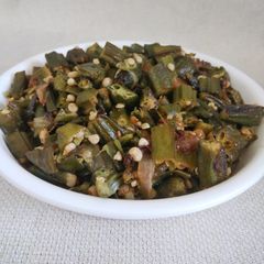 Okra/ Bhindi fry A picture of Okra/ Bhindi fry.