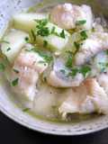White Fish & Potato Garlic Soup