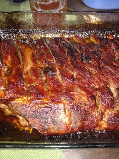 A picture of Pork Ribs with Honey.