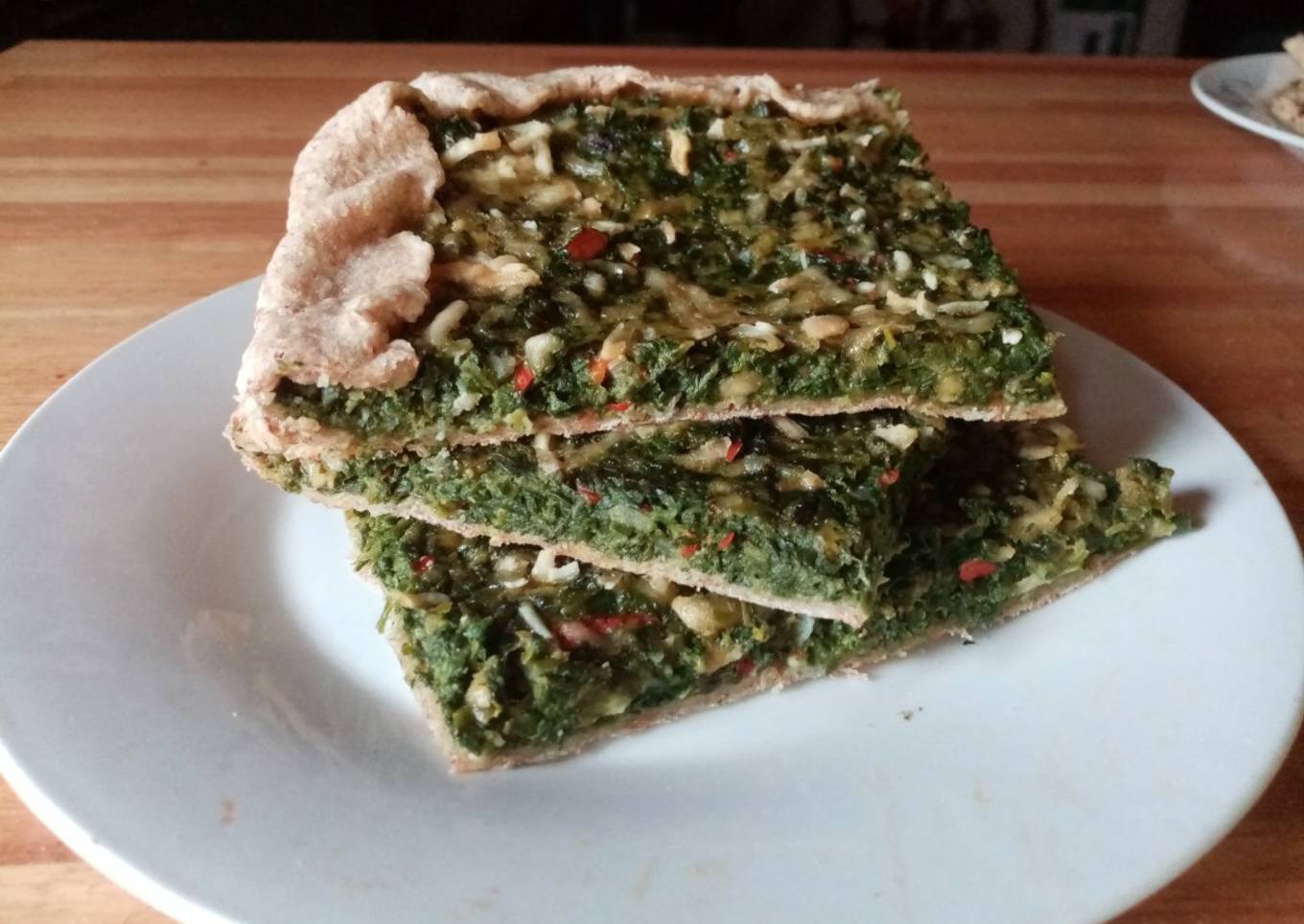 Torta de espinaca con masa integral 🥬 💚
