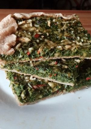 Una foto de Torta de espinaca con masa integral 🥬 💚