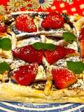 Crostatina di pasta frolla alla nutella e fragole