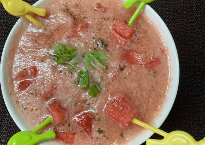 Steps to Prepare Ultimate Watermelon Gazpacho cold soup